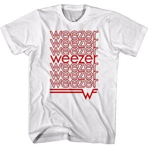 Weezer Repeat Logo T Shirt Thank You Grocery Bag Style White Album